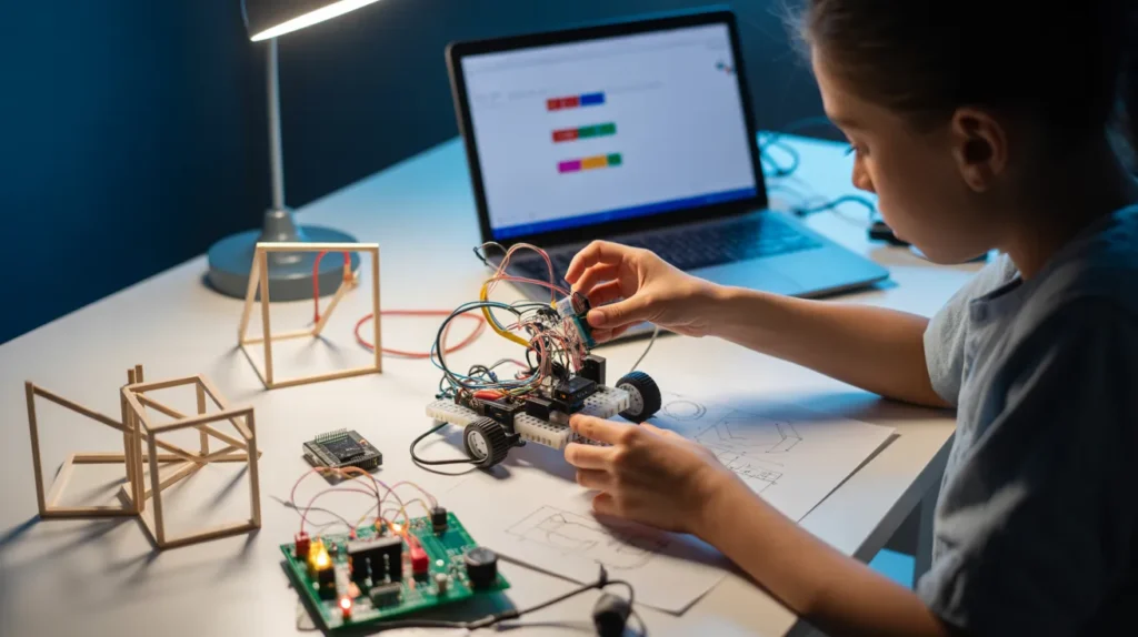 Using DIY STEM Projects to Teach Math, Physics, Engineering, Coding, and Robotics