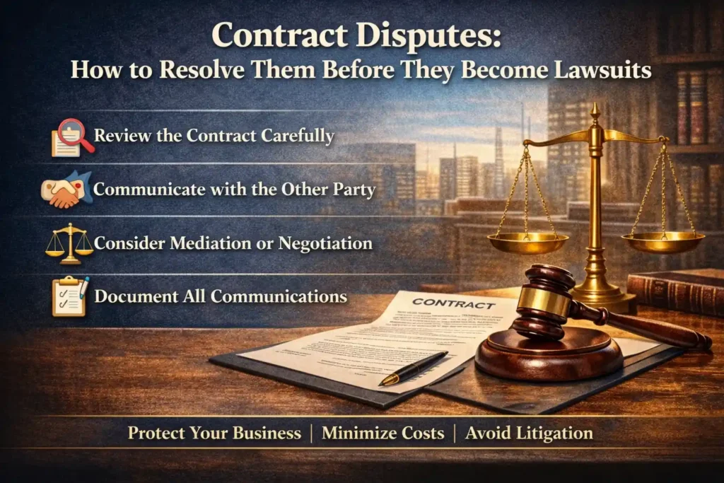 Contract Disputes: How to Resolve Them Before They Become Lawsuits Contract Disputes: How to Resolve Them Before They Become Lawsuits