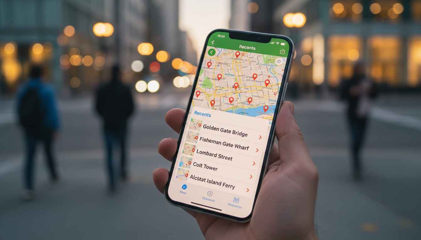 how to see recently visited places on iphone