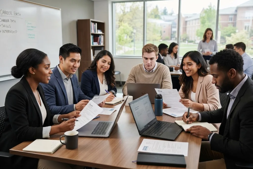 Career preparation workshop helping students build career readiness skills
