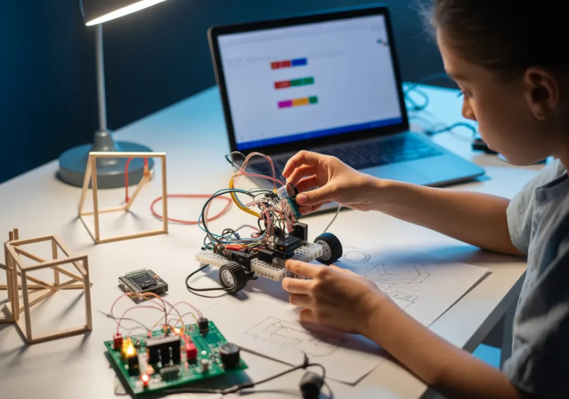 Using DIY STEM Projects to Teach Math, Physics, Engineering, Coding, and Robotics