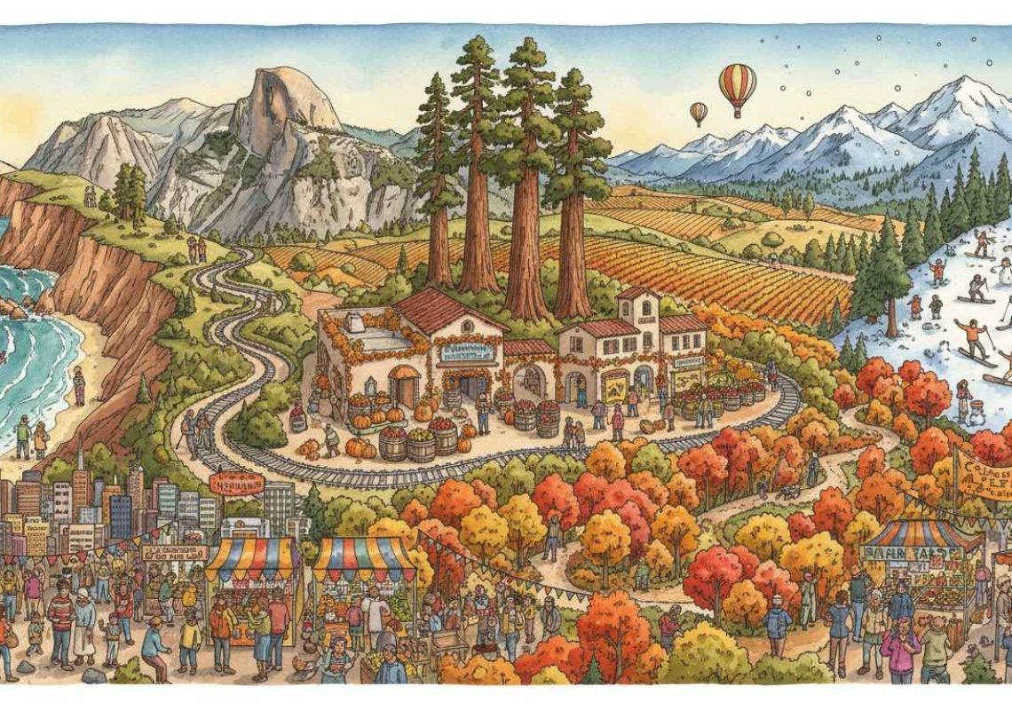 places to visit in california for thanksgiving